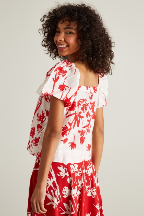 Top in mussola a fantasia