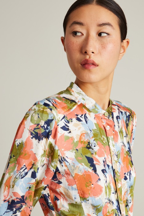 Camicia in raso martellato