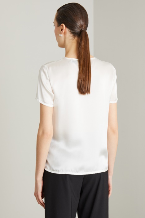 Blusa in raso di seta