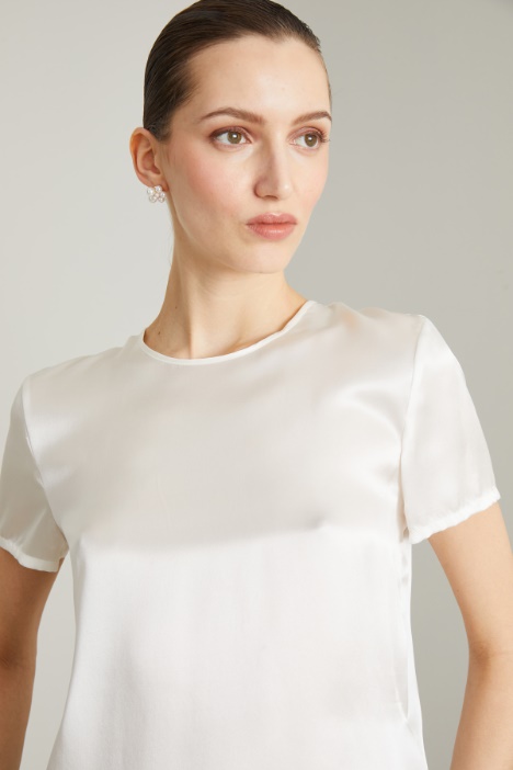Blusa in raso di seta
