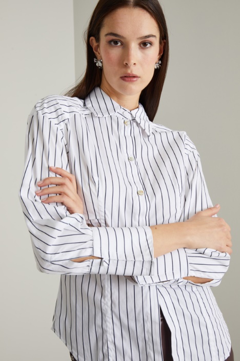 Camicia con motivo arricciato