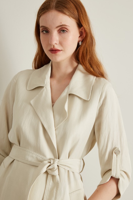 Spolverino lungo in misto lino