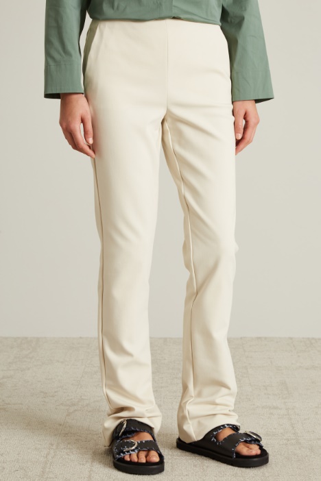 Pantaloni dritti in cotone