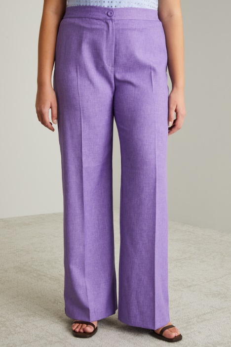 Pantaloni effetto stuoia