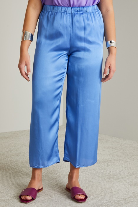 Pantaloni in raso di viscosa
