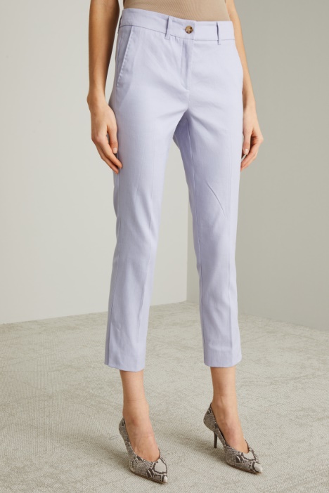 Pantaloni a sigaretta in stuoia