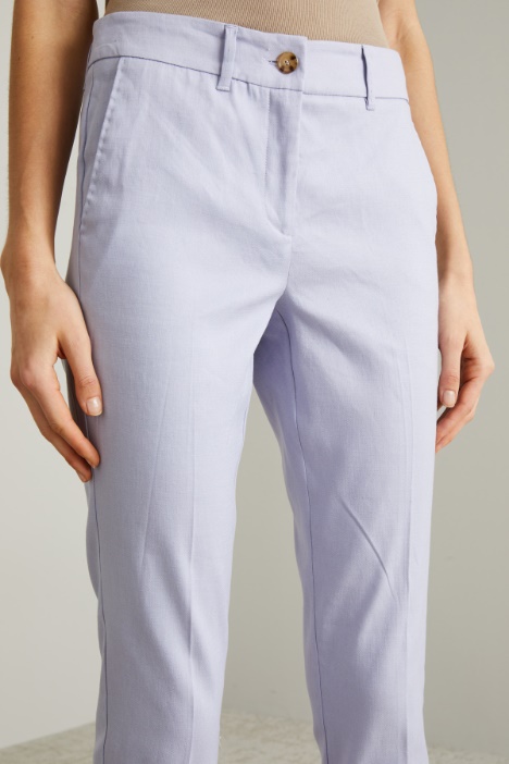 Pantaloni a sigaretta in stuoia