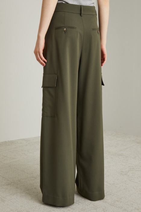 Pantaloni cargo in levantina