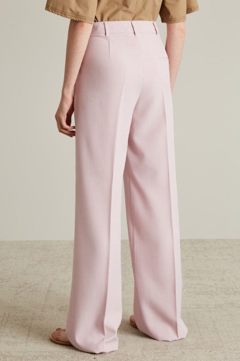 Pantaloni palazzo effetto stuoia