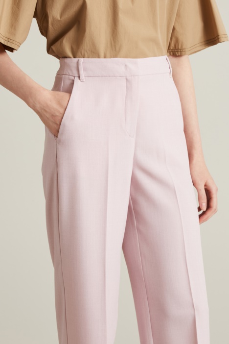 Pantaloni palazzo effetto stuoia