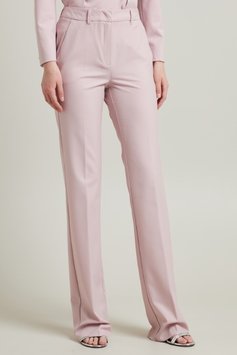 Pantalón acampanado de lona