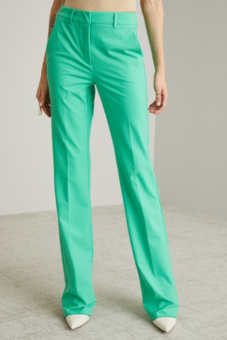 Pantalón acampanado de lona