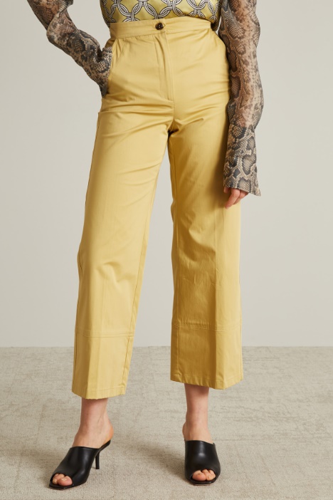 Pantaloni in raso di cotone