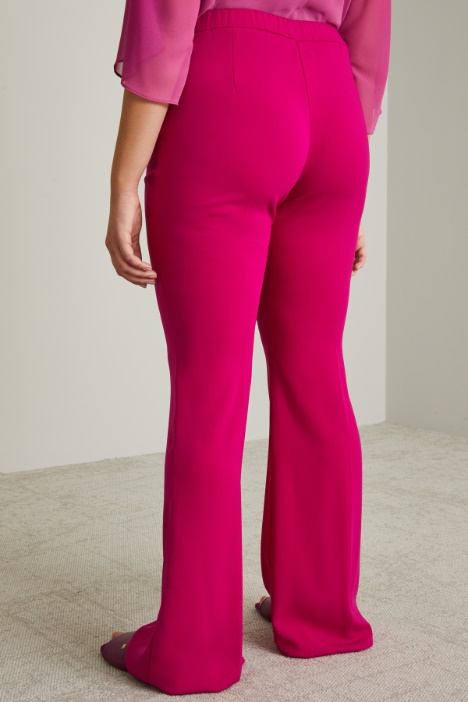 Pantaloni flare in cady
