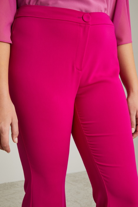 Pantaloni flare in cady