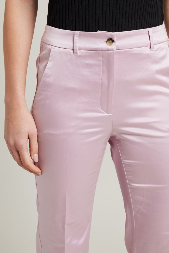 Flared satin trousers Intrend - 4