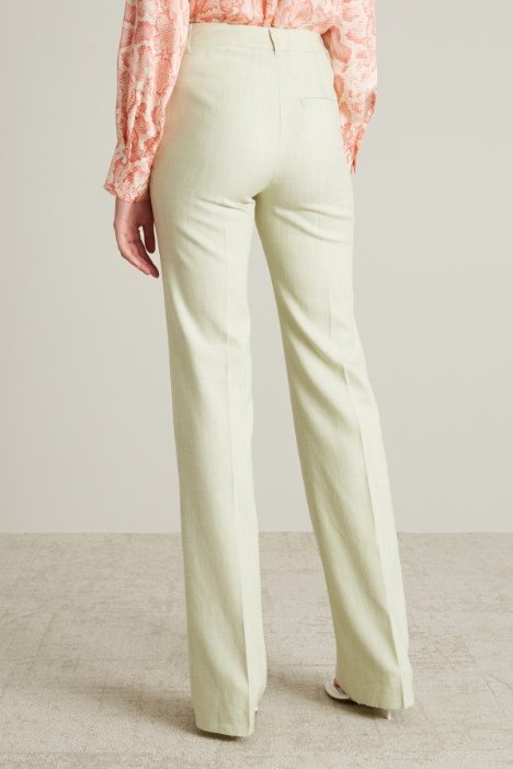 Pantaloni in stuoia tinto filo