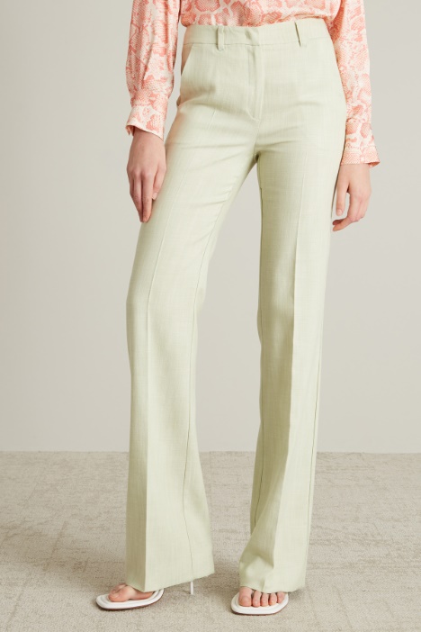 Pantaloni in stuoia tinto filo