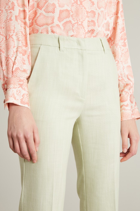 Pantaloni in stuoia tinto filo