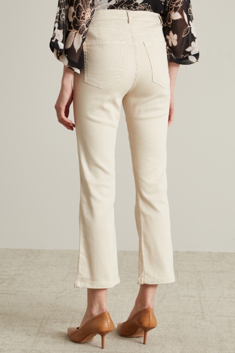 Pantaloni flare in drill