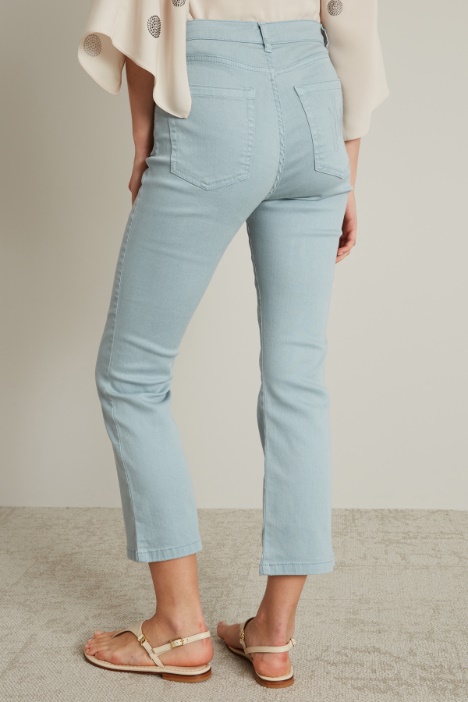 Pantaloni flare in drill