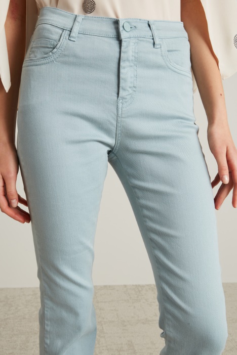 Pantaloni flare in drill