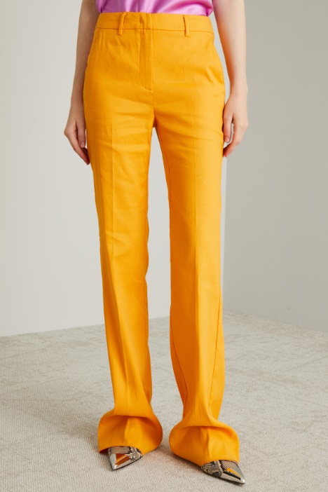Pantaloni in misto lino