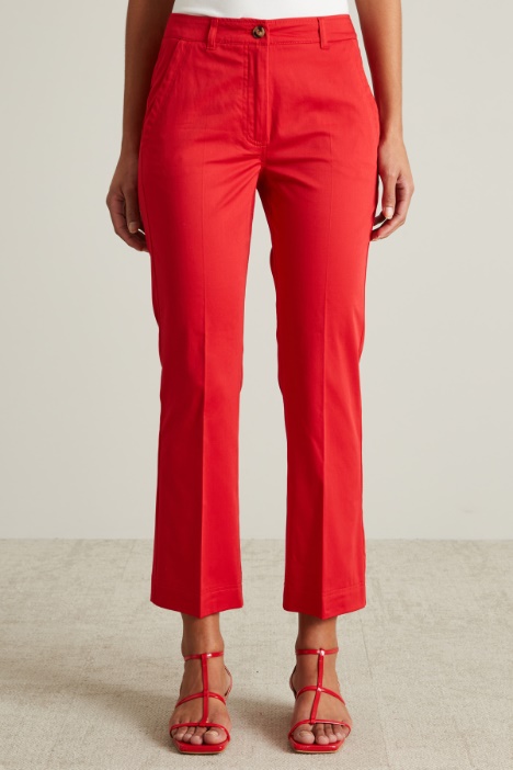 Pantaloni in raso di cotone