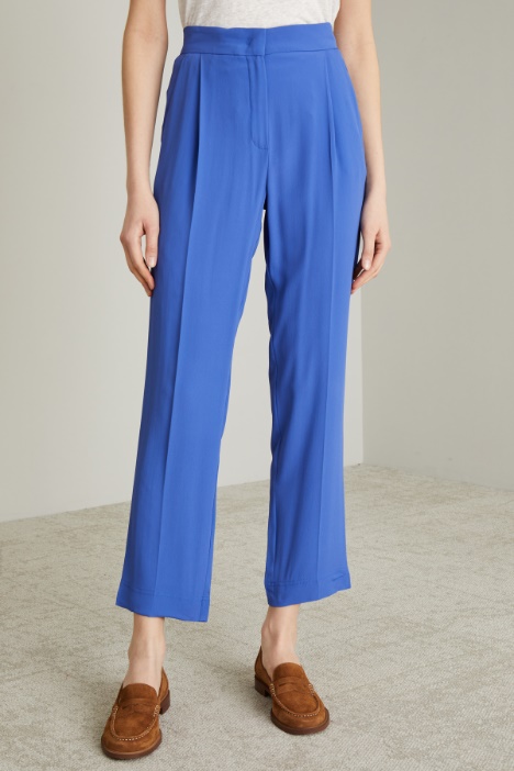 Pantaloni misto seta