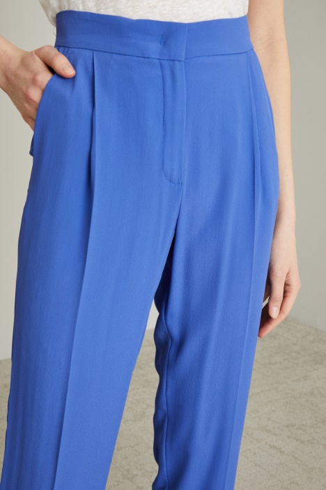 Pantaloni misto seta