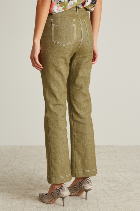 Pantaloni in misto lino