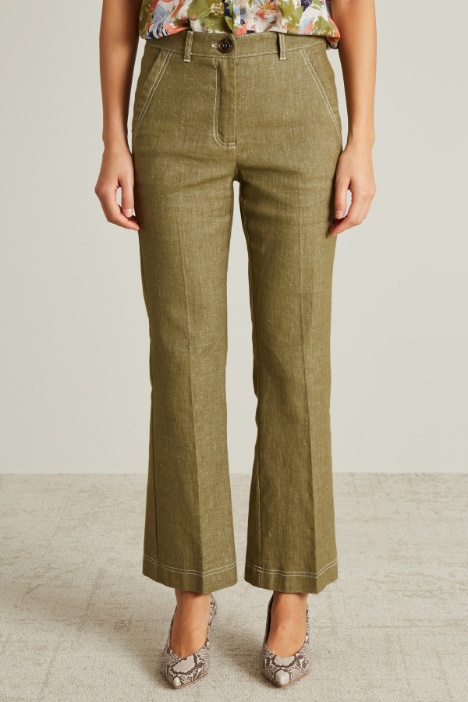 Pantaloni in misto lino