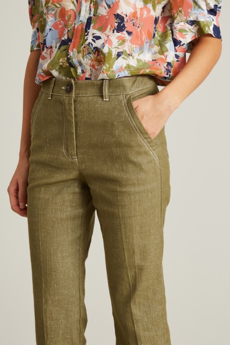 Pantaloni in misto lino