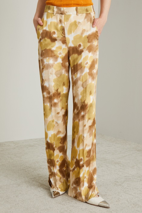 Pantaloni a palazzo in raso