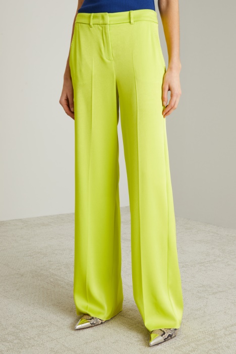 Pantaloni palazzo in enver satin