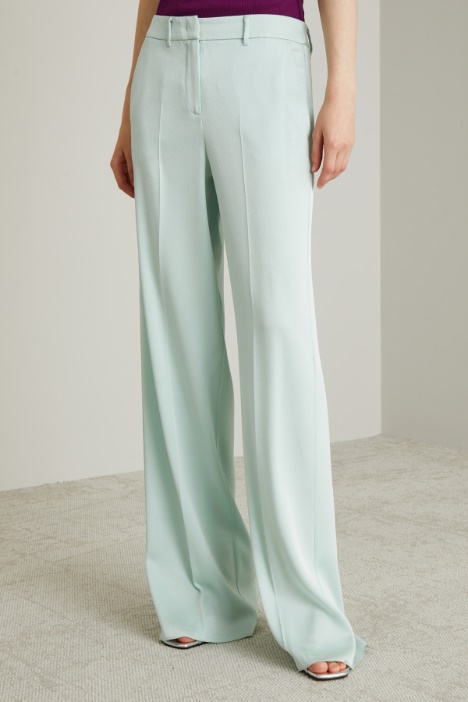 Pantaloni palazzo in enver satin