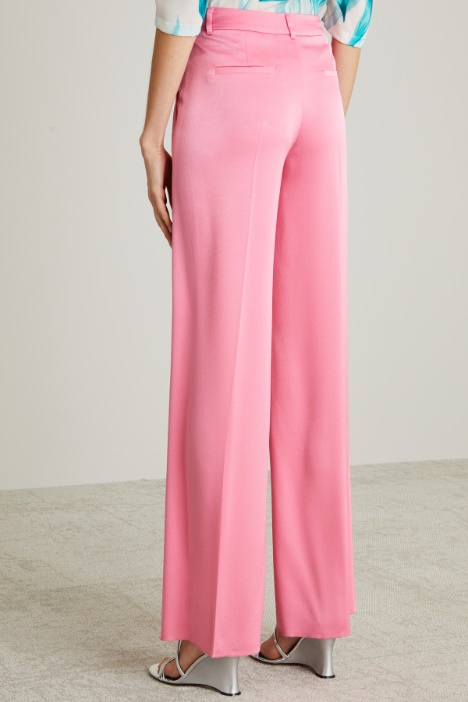 Pantaloni palazzo in enver satin