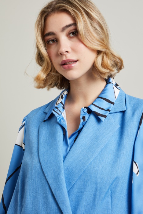 Gilet effetto stuoia