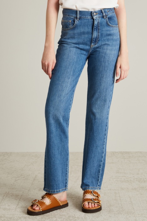 Jeans dritti in denim