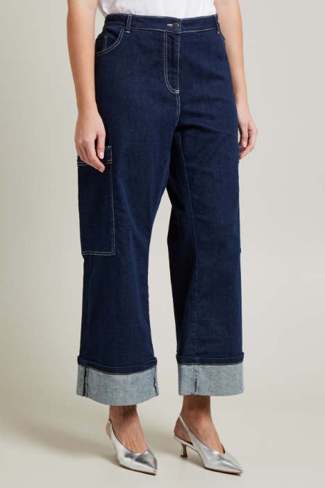 Pantaloni cargo in denim