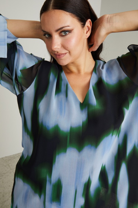 Blusa in georgette chiné