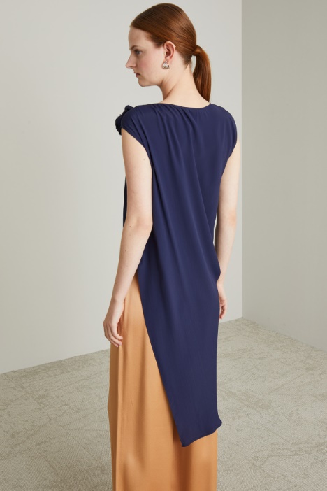 Maxi blusa in crépe