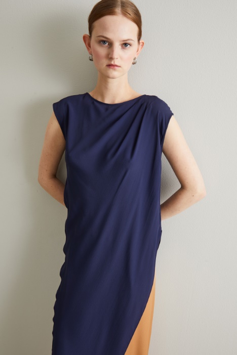 Maxi blusa in crépe