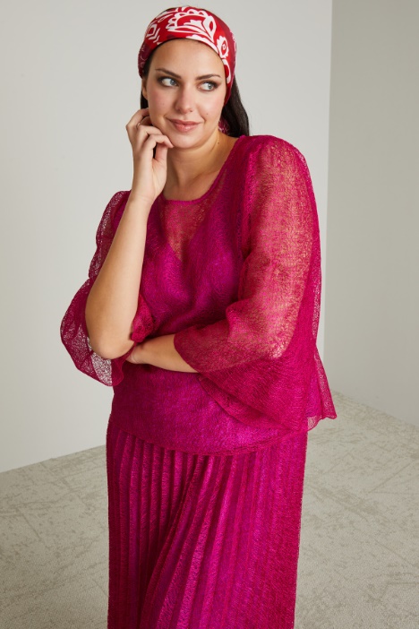 Blusa in pizzo macramè