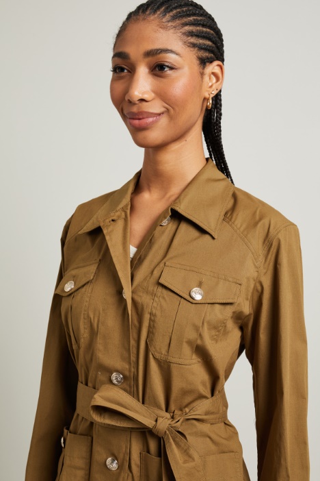 Sahariana in popeline stretch