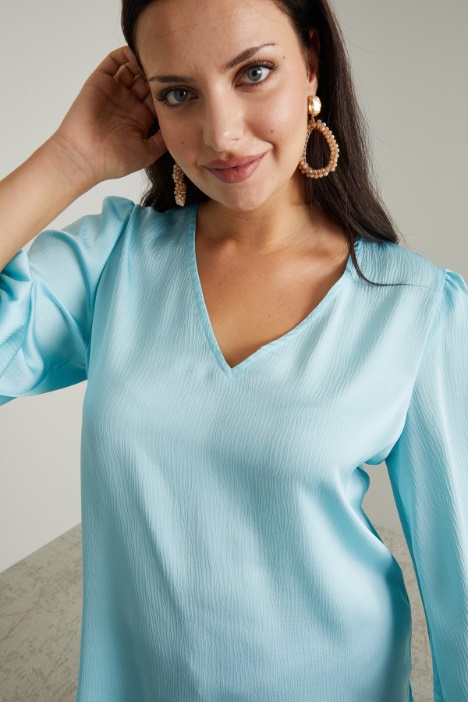 Blusa in raso martellato