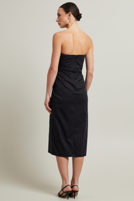 Abito bustier con drappeggio