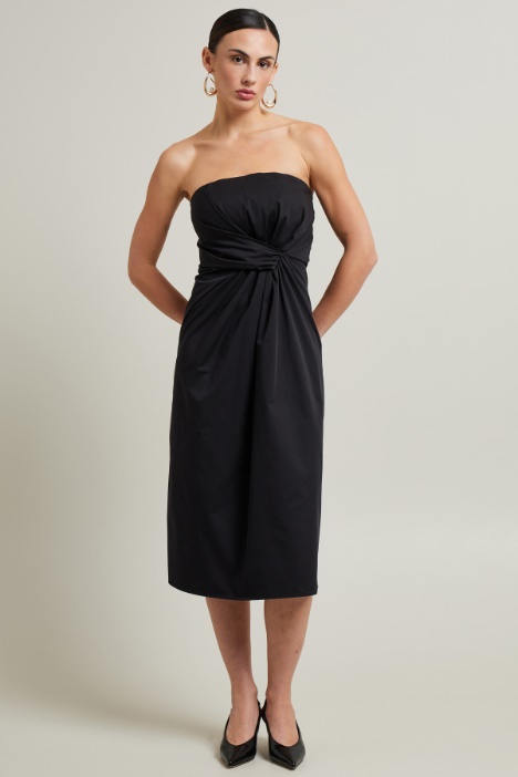 Abito bustier con drappeggio