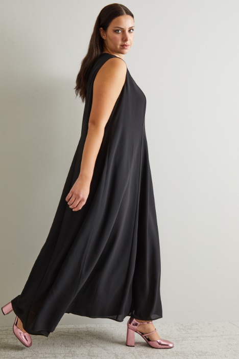 Abito svasato in georgette