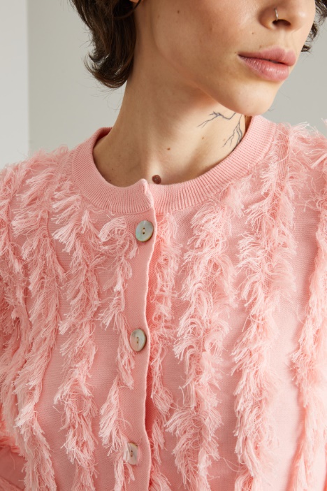 Cardigan con frange